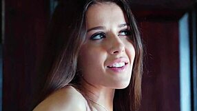 Natural Sybil teases with fingers on her husband's skin