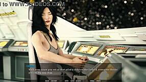 Asian cutie loves to ride big cock in 3D game