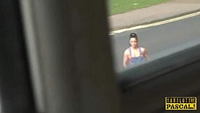 skanky british sub gets hair pulled during anal