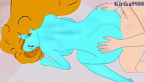 Watch Panchy, Bulma's mom, and Zangya in intense hentai sex with creampie!