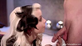 Blonde Brunette Blows Cock For Cash Love