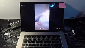 Spanish BBW milf with big tits and ass fucks fan on webcam in hot session