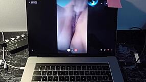 Spanish BBW milf with big tits and ass fucks fan on webcam in hot session