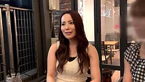 Asian babe fulfills man's wishes with cowgirl riding and 3 cumshots on natural tits.