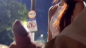 Risky Blowjob At Bus Stop Beside Beautiful Stranger