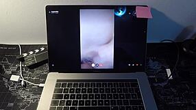 Spanish BBW milf with big tits and ass fucks fan on webcam in hot session