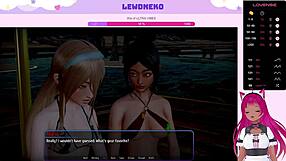 vtuber lewdneko moans loud in harem hotel part 21 with toys