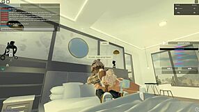 blonde bitch rides big black cock in roblox porn