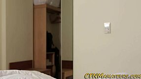 I watch the blonde babe tug my cock.