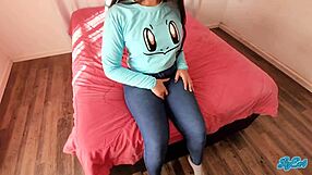 Latina bends over for POV creampie with monster cock in homemade ass fucking