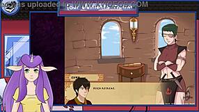 guard delivers intense blowjob in avatar game