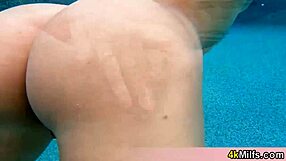 Busty Anissa Kate exits the pool, then gets her tight milf pussy fucked.