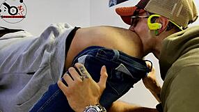 She didn't finish undressing, ready on all fours with her hairy pussy eager for massive cock action