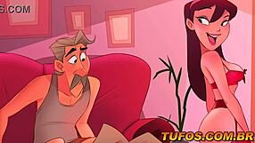 Oh, That Little Devil In Red Lingerie Provokes The Old Man!