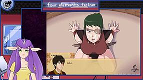 guard delivers intense blowjob in avatar game