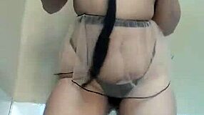 Chubby BBW Girl Shows Off Pussy and Tits for Camera