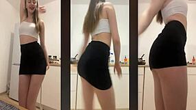 sexy webcam dancer performs a captivating show