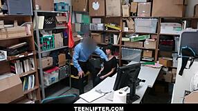 petite latina shoplifter penelope reed trades sex with big dick guard to avoid police