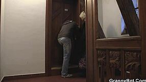 Hot grandma loses game and gets her pussy pounded