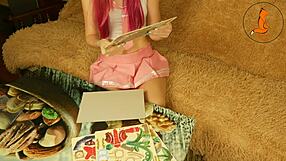 Redhead Foxy Solves Puzzle Without Panties or Instructions