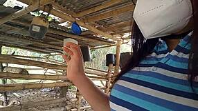 Widowed stepmother visits stepson’s farm to see her late husband’s legacy. She seduces him for a wild fuck!