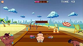 Roller Babe Hentai Game Outdoor Gangbang with BBC and BWC