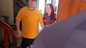 Husband Blindfolds Wife For Friend's Fuck.