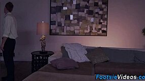 i enjoy an asian babe's footjob in lingerie