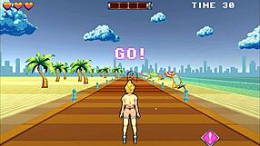 Roller Babe Hentai Game Outdoor Gangbang with BBC and BWC