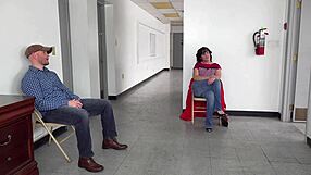 Milf gags hard on jizz while waiting at doctor’s office