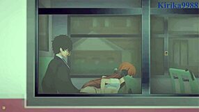 Futaba Sakura and Ann Takamaki fuck Ren Amamiya intensely