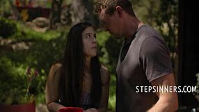 Step-siblings have sex in a park – Abbie Maley
