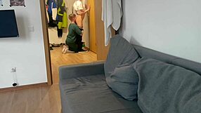 Twink Teen Licks Cum After Deep Blowjob