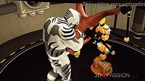 3D animated big tits slave loves hard extreme sex