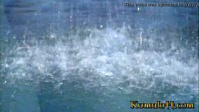 hot latina babe gets oiled and nailed by the pool in the sun