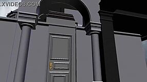 in the anime hentai world, yuna-sensei visits a home where a big ass is bound in tight bondage, leading to intense scenes