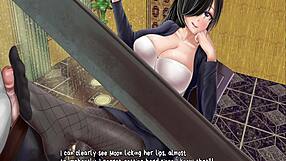 Horror mansion ep1 unfolds with a sneaky footjob under the table during gameplay.