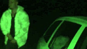 Hot sexy blonde girl performs oral on multiple cocks through car window in public street orgy