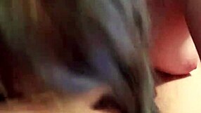 Blue hair girl gives me a long blow job session