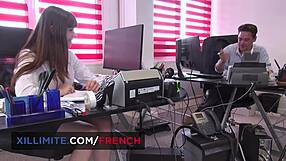 French Teen Luna Rival Anal Fucked On Desk