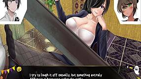 Horror mansion ep1 unfolds with a sneaky footjob under the table during gameplay.