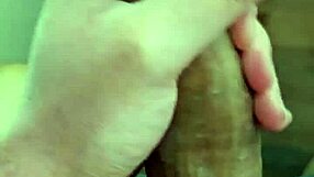 Trying to Put Condom on My Thick Penis in Homemade Bisexual Fun