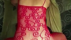 Blonde Slut Wife Passionately Fucks Large Double Dildo with Hairy Ass