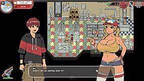 Building a horsecock sextoy for Linda in this spooky hentai game