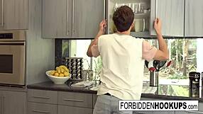 A simple food delivery spirals into step-siblings banging hard in a wild group scene