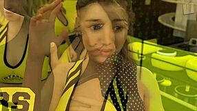 Watching Cheer Routine in 3D Animation