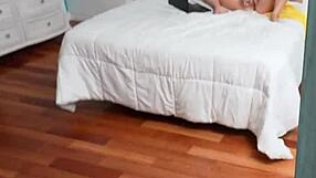 Fantastic step-mother transforms her loser stepson into a real man with all-day cock munching and taboo fucking