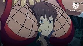 Konosuba: Cashew on Sylvia’s breasts in Latin Spanish comedy