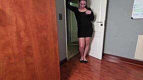 Bold coworker blowjob fantasy turns real with cum on face pov