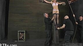 Beautiful woman tied up and punished severely